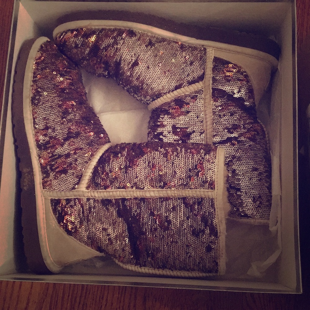 Sequined ugg boots
